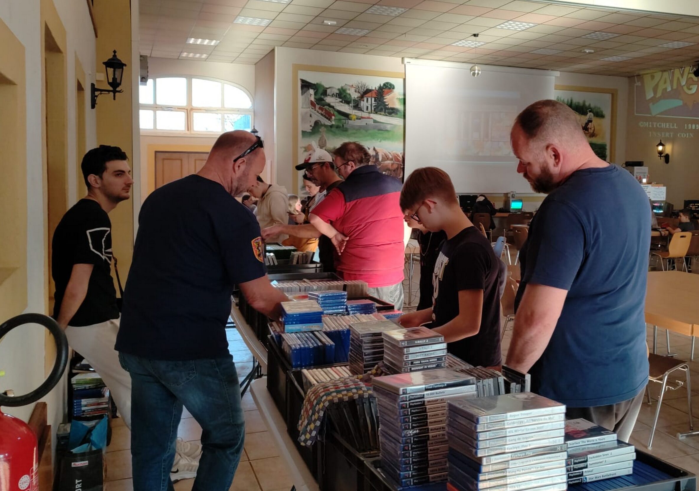 Stand de vente de jeux rétro